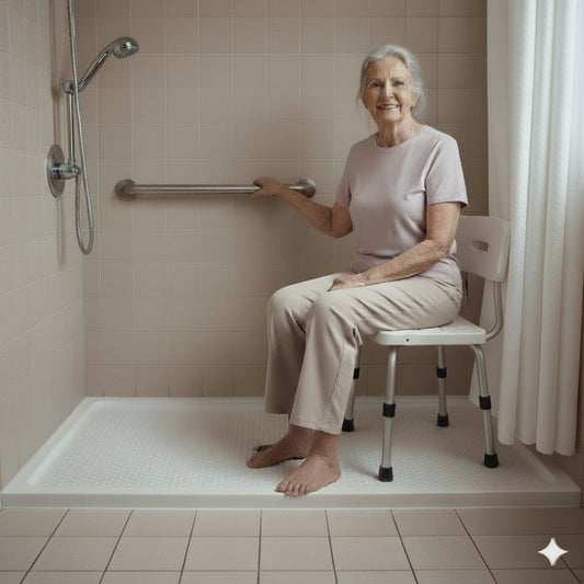 Das Lächeln, das alles sagt: Endlich wieder Sicherheit im Bad! - Mein Wohnvorteil